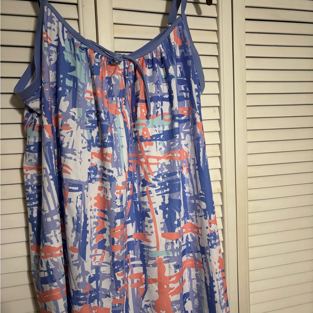 Colorful Abstract Print Tankini swimsuit
